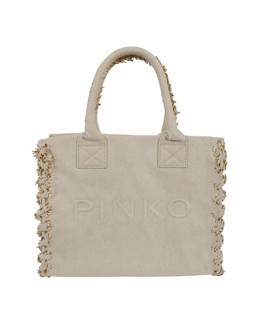 Pinko Gray Tote Bags