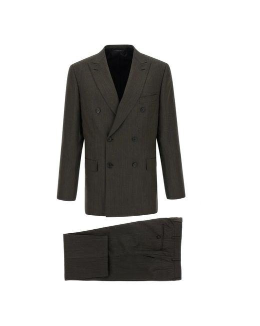 Brioni Black Double Breasted Suits for men