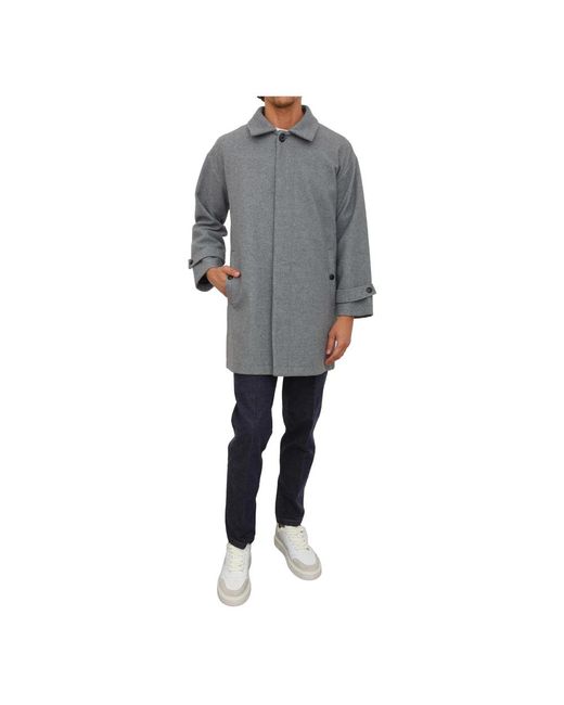 RICHMOND Gray Single-Breasted Coats for men