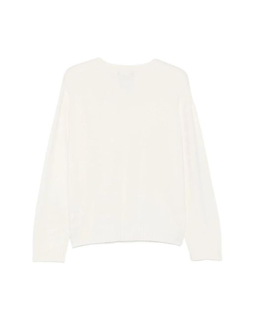 Fabiana Filippi White Round-Neck Knitwear