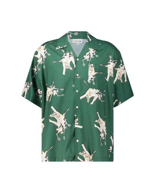 Short Sleeve Shirts Lacoste pour homme en coloris Green
