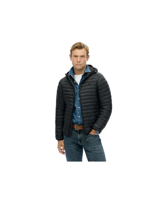 Superdry Jassen ,Zwart ,Polyester Fuji Lite Jacket in het Blue voor heren