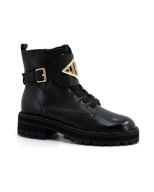 Liu Jo Black Lace-Up Boots