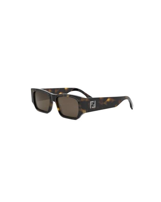 Fendi Ff Squared Zonnebril in het Black