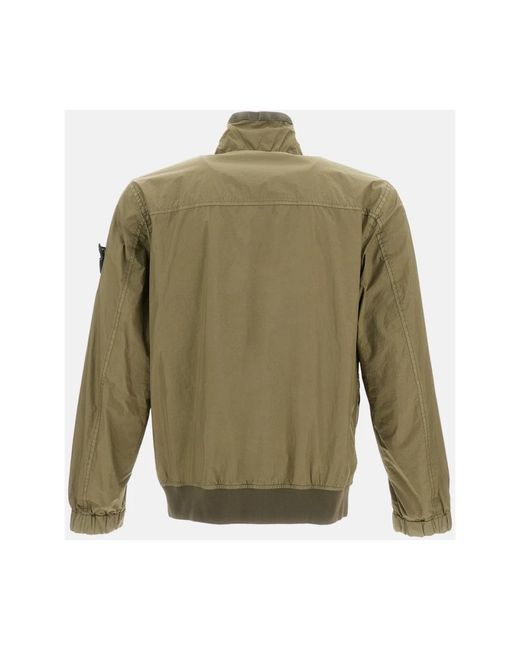 Stone Island Green Bomber Jackets for men