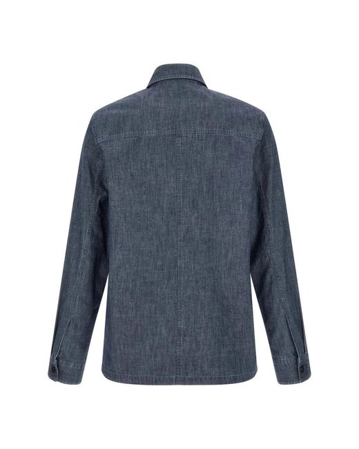Jil Sander Blue Denim Shirts for men