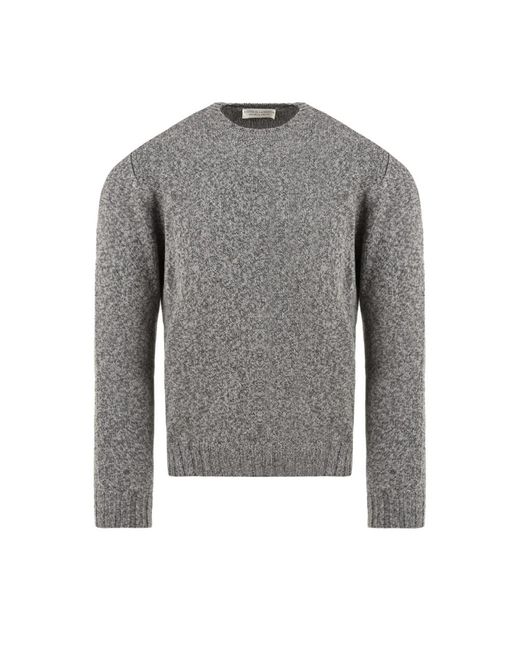 FILIPPO DE LAURENTIIS Gray Round-Neck Knitwear for men