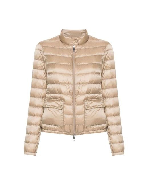 Moncler Natural Long-Sleeved Down Jacket