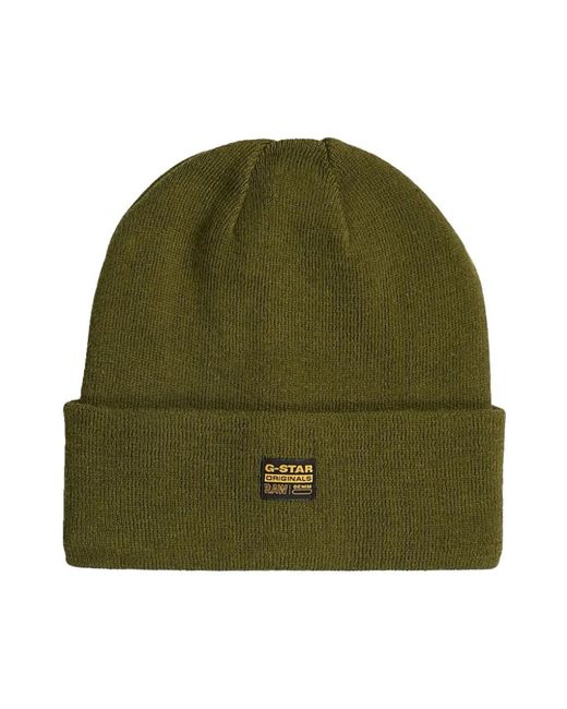 G-Star Accessoires ,Groen ,Katoen Effo Long Beanie in het Green voor heren