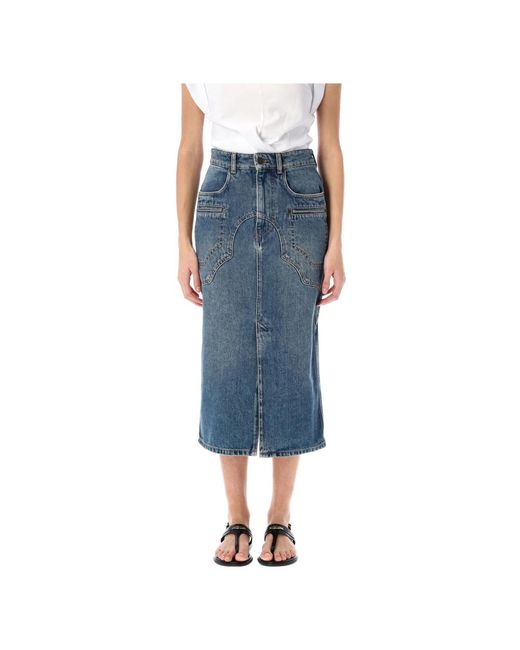 Denim Skirts Isabel Marant de color Blue