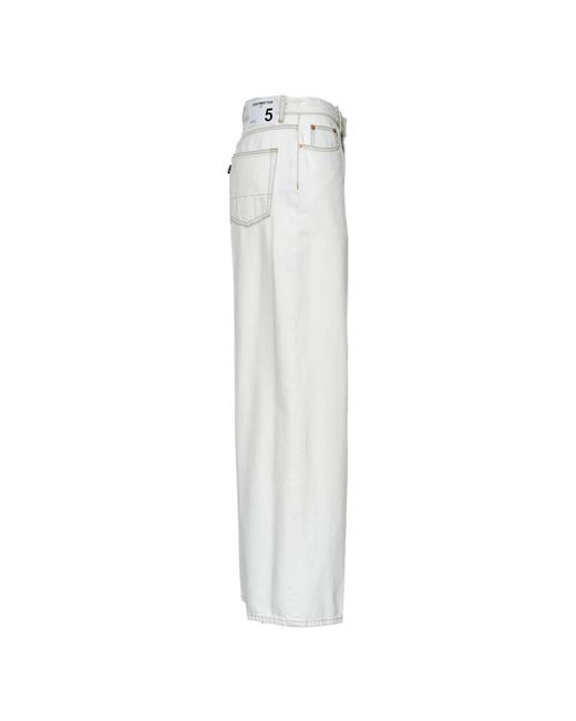 Department 5 White Wide Jeans
