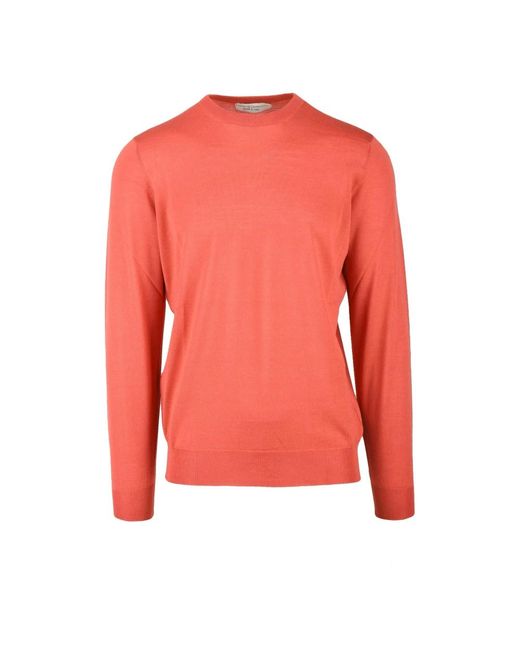 FILIPPO DE LAURENTIIS Pink Round-Neck Knitwear for men