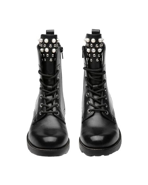 Cult Black Lace-Up Boots