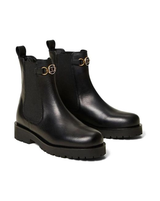 Twinset Black Chelsea Boots