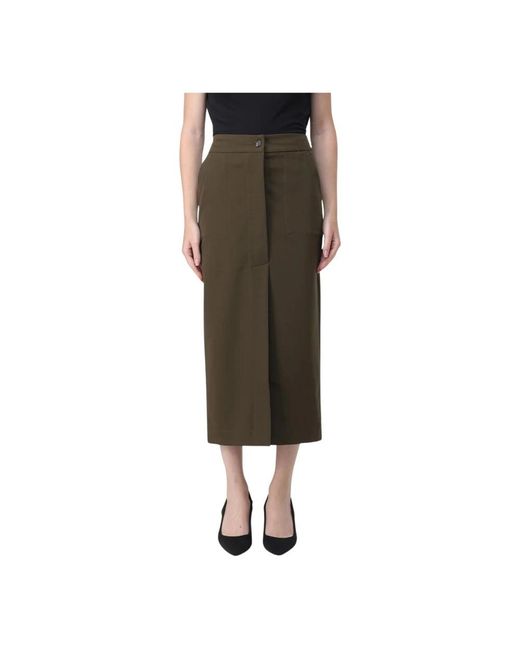 Pinko Green Midi Skirts