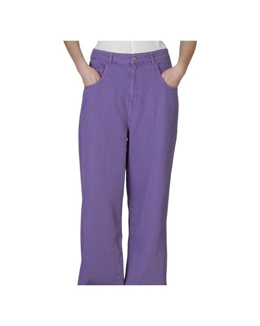 hinnominate Purple Ametista oversize jeans,bianco oversize jeans