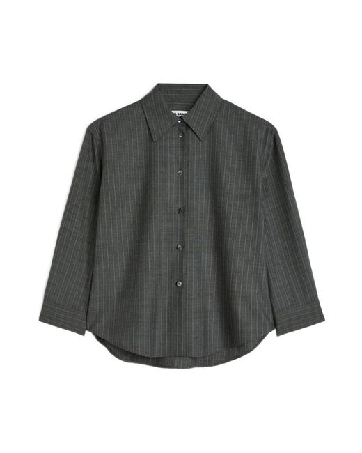 Jil Sander Wol T-Shirt in het Gray