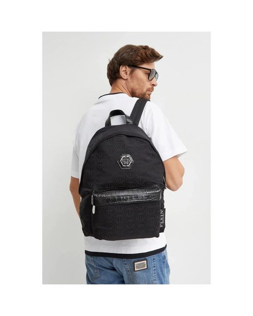Philipp Plein Black Backpacks for men