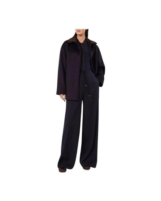 Max Mara Blue Wide Trousers