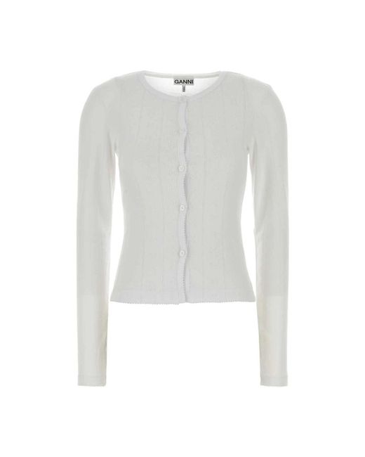 Ganni White Cardigans