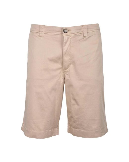 Woolrich Katoen Elastaan Bermuda Shorts in het Natural voor heren