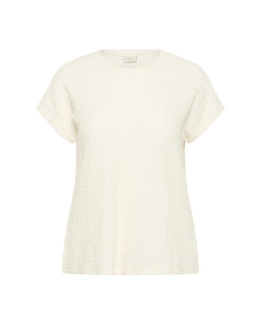 Kaffe Tops ,Wit ,Basic T-Shirt in het White