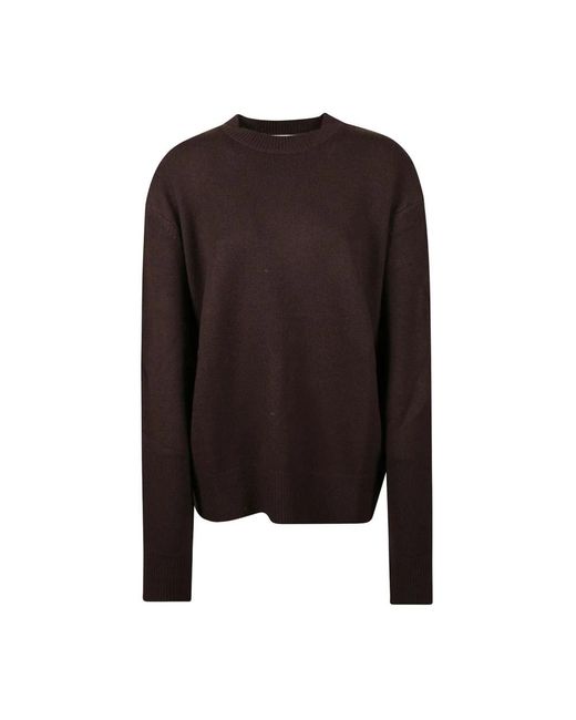 Frankie Shop Brown Round-Neck Knitwear