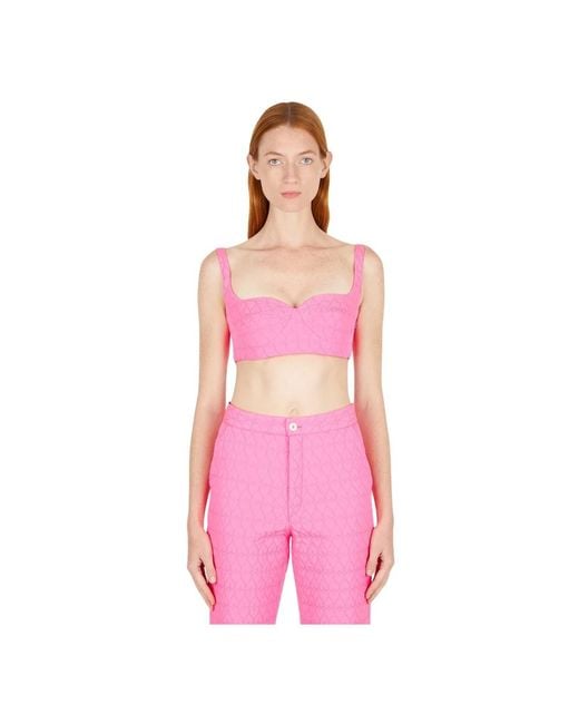 Marco Rambaldi Pink Sleeveless Tops
