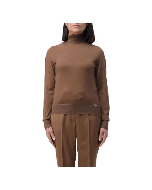 Kiton Brown Turtlenecks