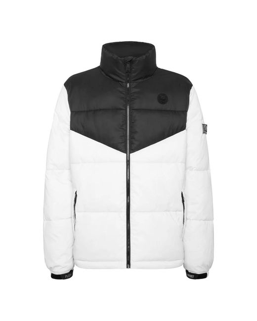 Philipp Plein Fitness ,Wit ,Nylon Nylon Puffer Jacket in het Black voor heren
