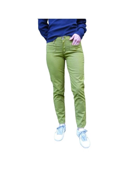 Islow Green Slim-Fit Trousers