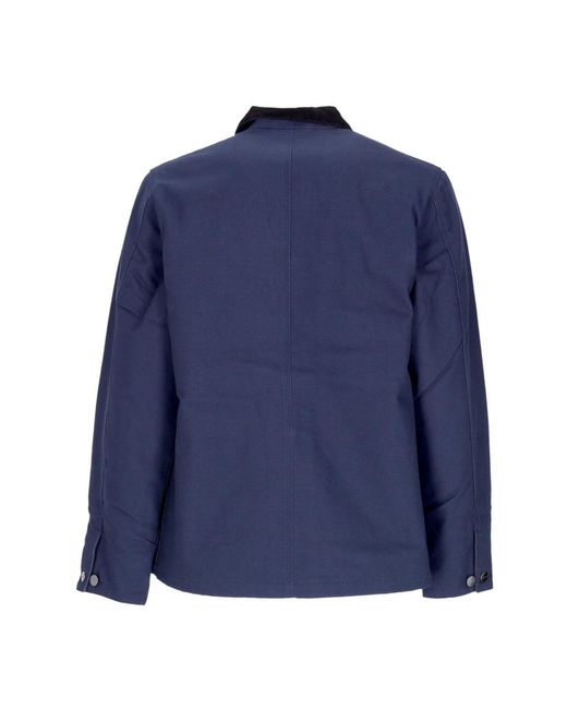 Carhartt Jassen ,Blauw ,Katoen Workwear Jas Met Fluweel Kraag in het Blue voor heren