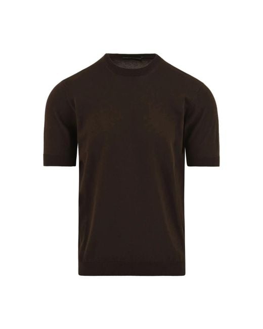 FILIPPO DE LAURENTIIS Black Round-Neck Knitwear for men