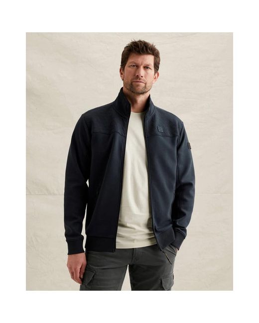 PME LEGEND Zip Jacket Interlock Sweat in het Blue voor heren