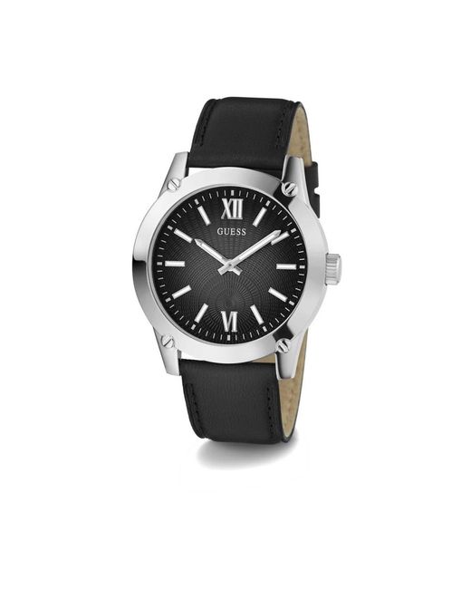 Guess Armbanduhr crescent schwarz, silber 44 mm gw0628g1 in Black für Herren