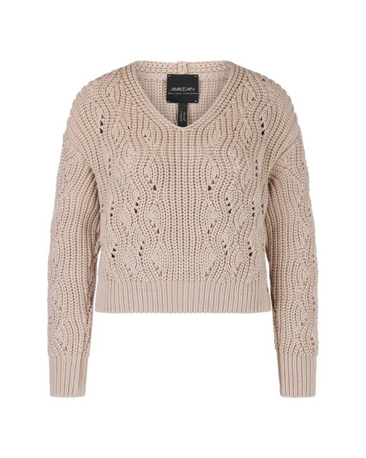 V-Neck Knitwear di Marc Cain in Natural
