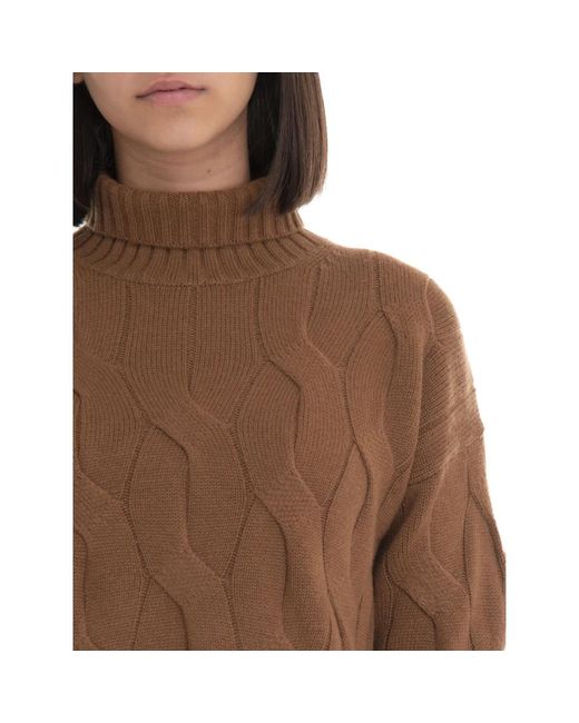 Knitwear > turtlenecks Max Mara Studio en coloris Brown