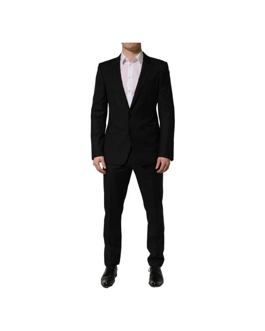Dolce & Gabbana Black Single Breasted Suits for men