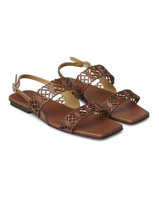 Flat Sandals di Fabi in Brown