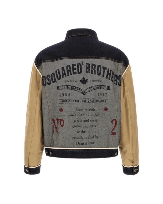 DSquared² Hybride Denim Jacket in het Blue voor heren