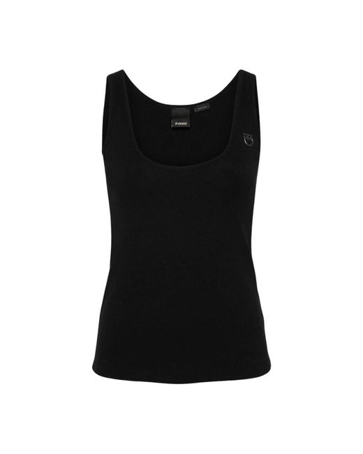 Pinko Black Sleeveless tops