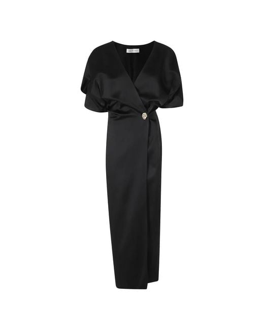 Raquel Diniz Black Wrap Dresses