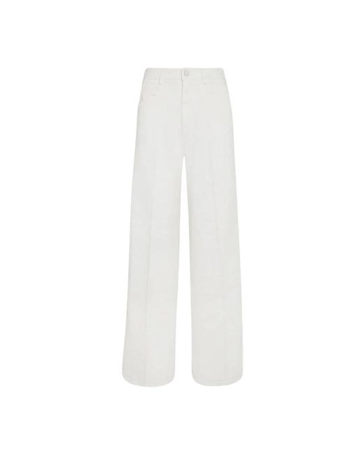 Kiton Flared Jeans in het White