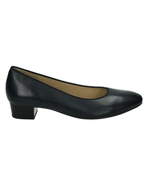 Ara Schoenen ,Blauw ,Leer Blauwe Leren Pumps Met Rubberen Zool in het Black