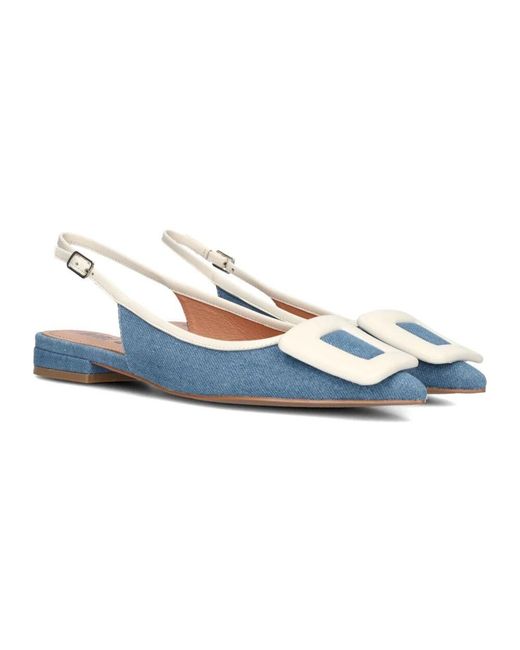 Bibi Lou Blue Blaue Slingbacks Eleganter Stil Schuhe