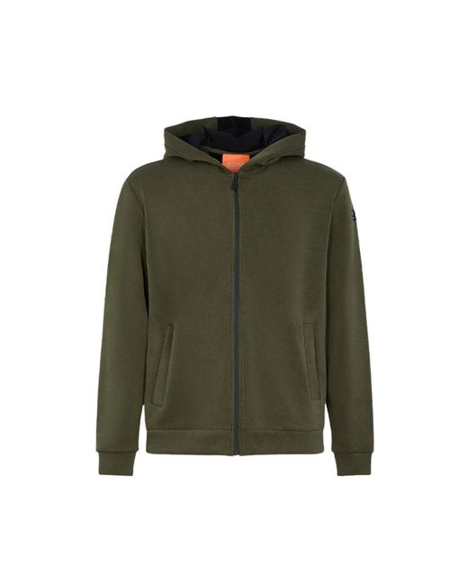 Suns Hoodies & Sweatvesten ,Groen ,Hooded Zip-Through Sweatshirt in het Green voor heren