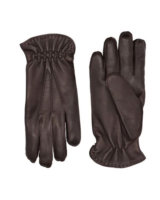 Orciani Braune lederhandschuhe mit kaschmirfutter in Brown für Herren