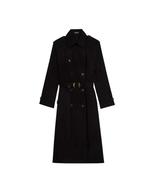 Zadig & Voltaire Belted Coats in het Black