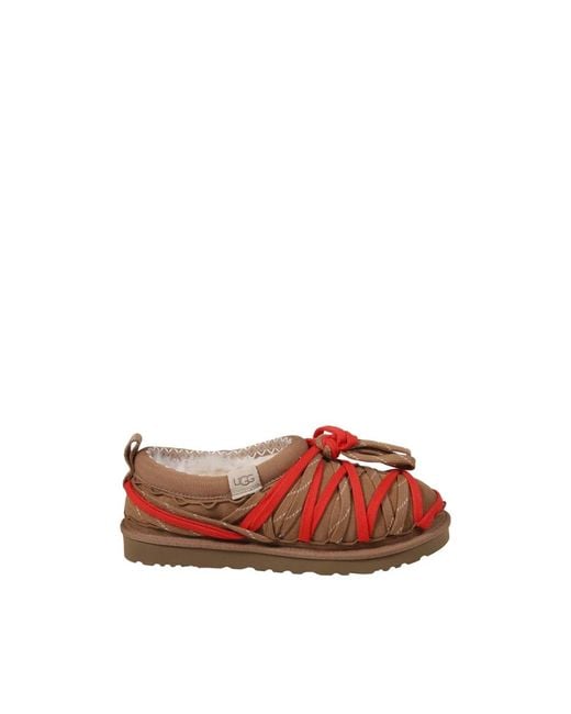 Ugg Schoenen ,Veelkleurig ,Suède Tasman Lace Slipper in het Red voor heren