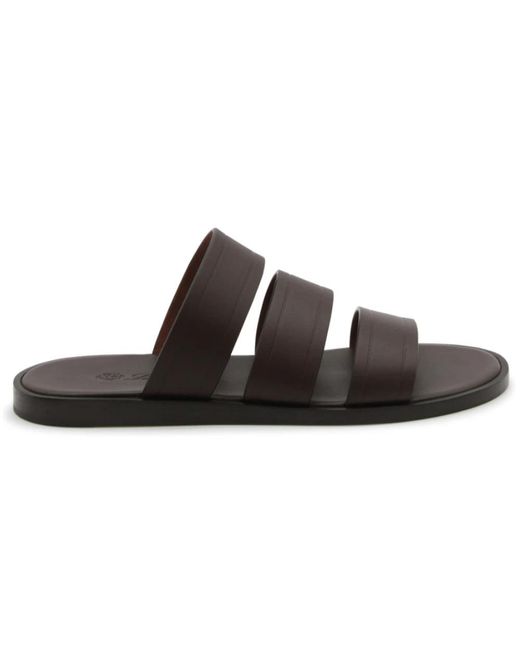 Loro Piana Drei-band sandale in Black für Herren